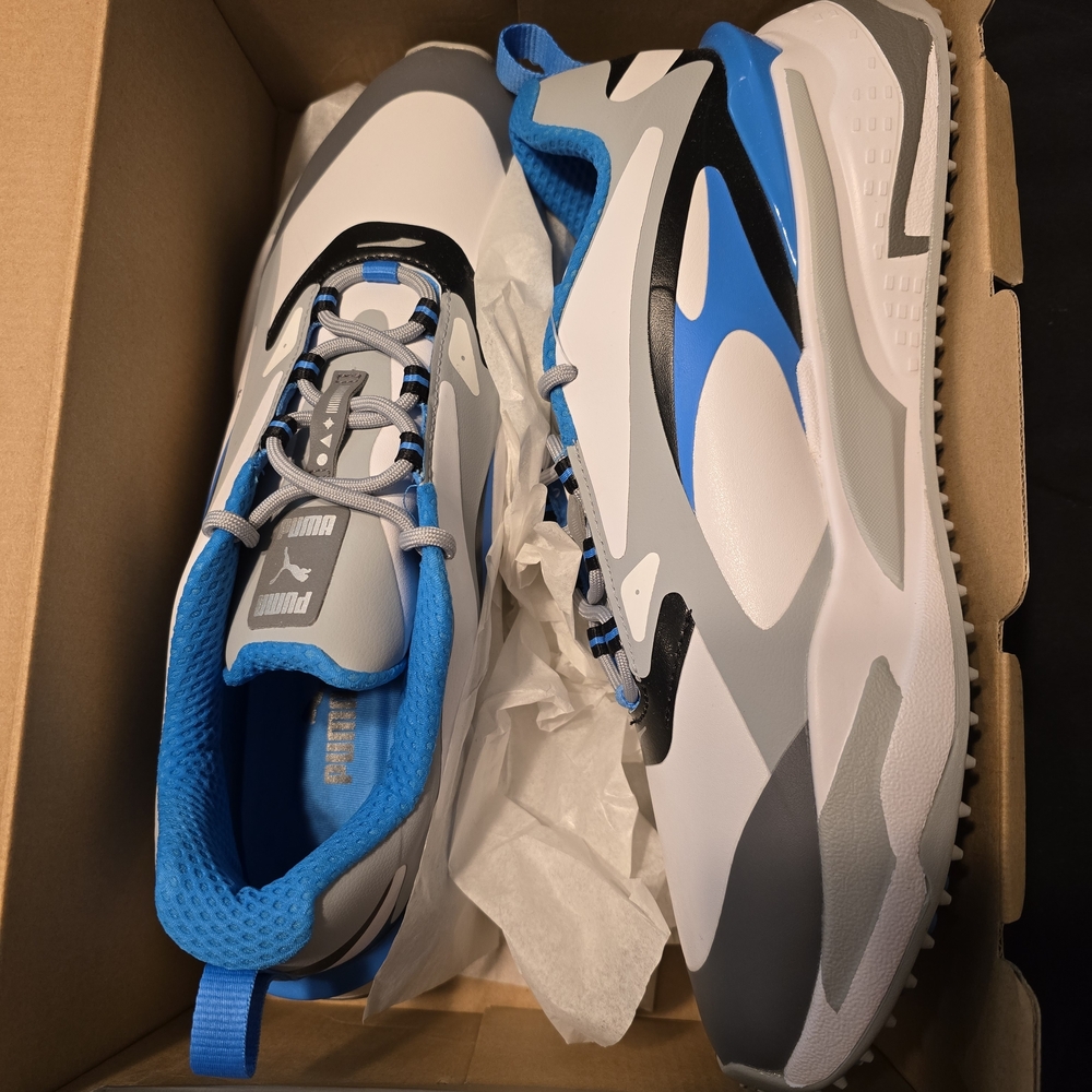 Puma Men Sneakers - White, Blue, and Gray